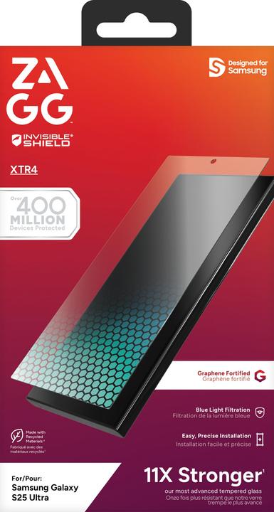 Actual product image Zagg InvisibleShield Glass XTR4 Samsung Galaxy S25 Ultra Screen (1 Piece, Samsung Galaxy S25 Ultra)