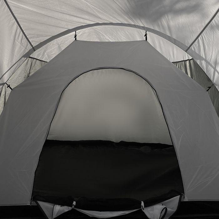Immagine prodotto Swisshandel24 Tenda a tunnel tenda da campeggio 6-9 persone tenda familiare 3 camere da letto 2000mm Oxford grigio (Tenda a tunnel, 9+ persone)