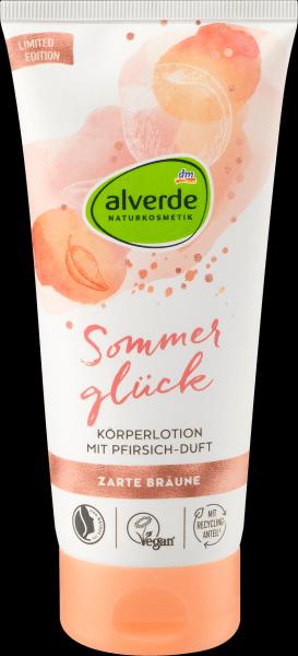 Produktbild dm alverde Körperlotion Zarte Bräune Bio-Pfirsich (Selbstbräunungsschaum)