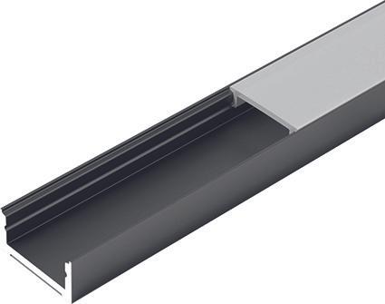 Actual product image Halemeier LED recessed/mounted profiles ChannelLine D2 with light screen