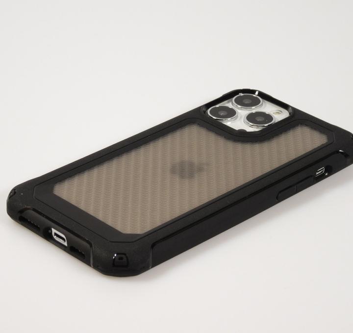 Immagine prodotto PhoneLook Coque Cover Military Élite avec dos en carbone semi-transparent (Apple iPhone 14 Pro)