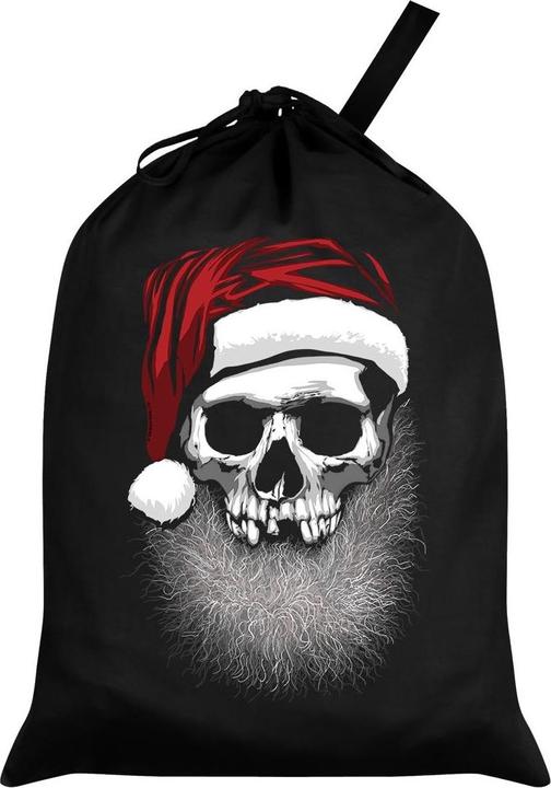 Image du produit Grindstore Sac de Saint-Nicolas avec tête de mort de Père Noël