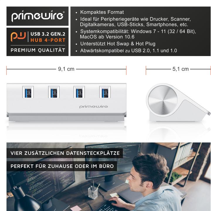 Actual product image Primewire Verteiler (USB-A, 4 Ports)