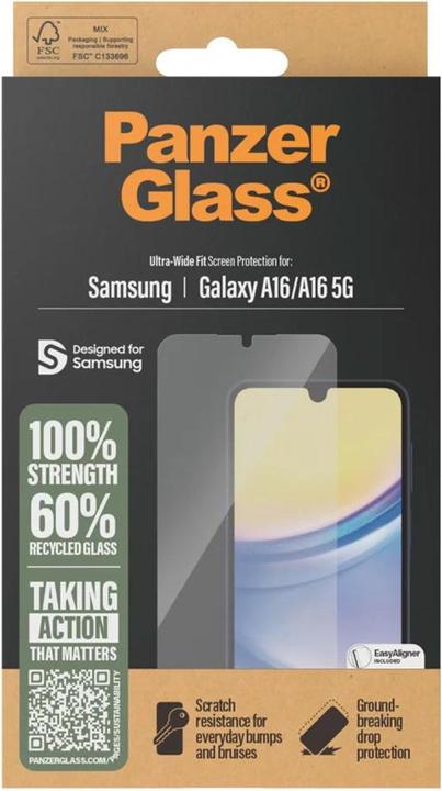 Immagine prodotto PanzerGlass Ultra-Wide Fit (1 Pezzo/i, Samsung Galaxy A16, Samsung Galaxy A16 5G)
