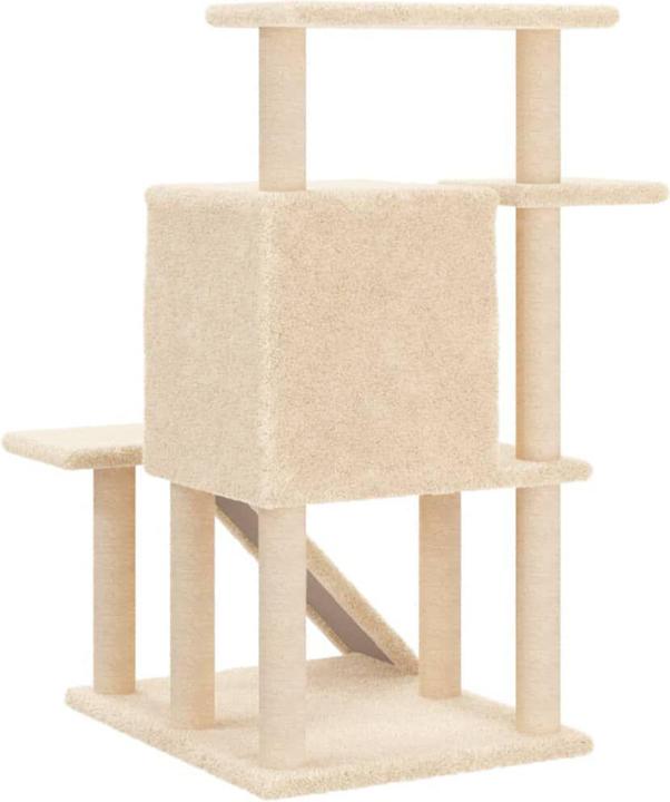Produktbild VidaXL Kratzbaum mit Sisal-Kratzsäulen Creme 97 cm,Farbe (97 cm, Creme)
