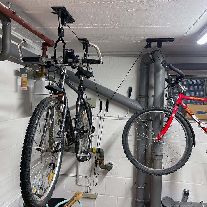 Image du produit Wiltec Support Ascenseur Vélo 20 kg Porte- Bicyclette Rangement Garage Stockage Plafond Élévateur