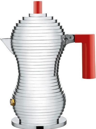 Productafbeelding Alessi Percolator Pulcina - MDL02/1 R - Rood - 1 kops - door Michele De Lucchi (1 T.)