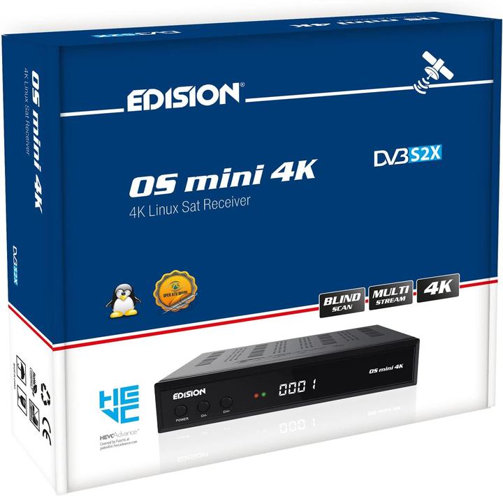 Image du produit Edision OS Mini 4K, 1X S2X (DVB-S2)