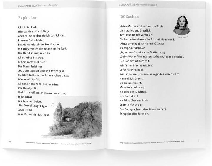 Image du produit Krummer Hund – Juliane Pickel – Materialien für inklusive Lektürearbeit mit Aufgaben – Le (Allemand, Catrin Kunz, 2024)