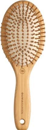 Olivia Garden Bamboo Touch Brush Eco-conscious Bamboo Detangle Massage Hair Brush Size M Black Medium