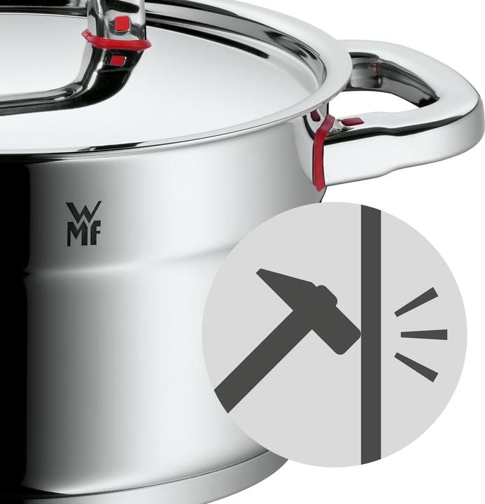 Produktbild WMF Stielkasserolle PREMIUM ONE silberfarben (16 cm, Kochtopf, Edelstahl)