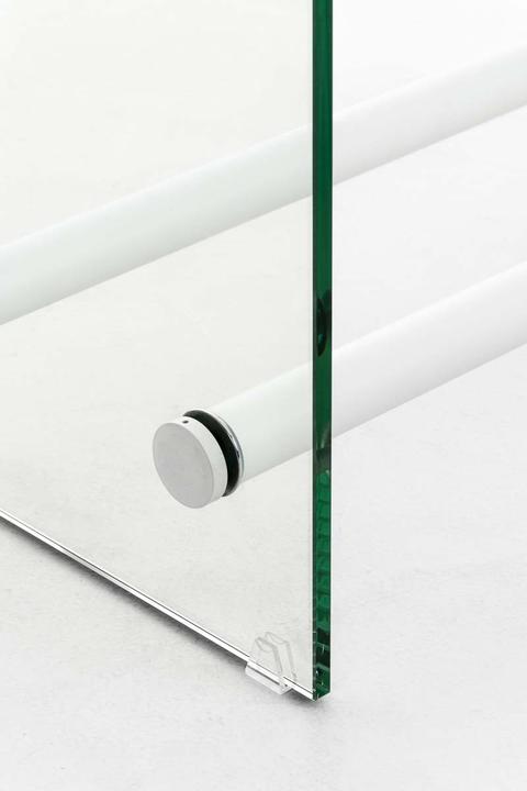 Image du produit CLP Porte-bûches Dacio verre clair 35x80x80, blanc (35 x 80 x 80 cm)