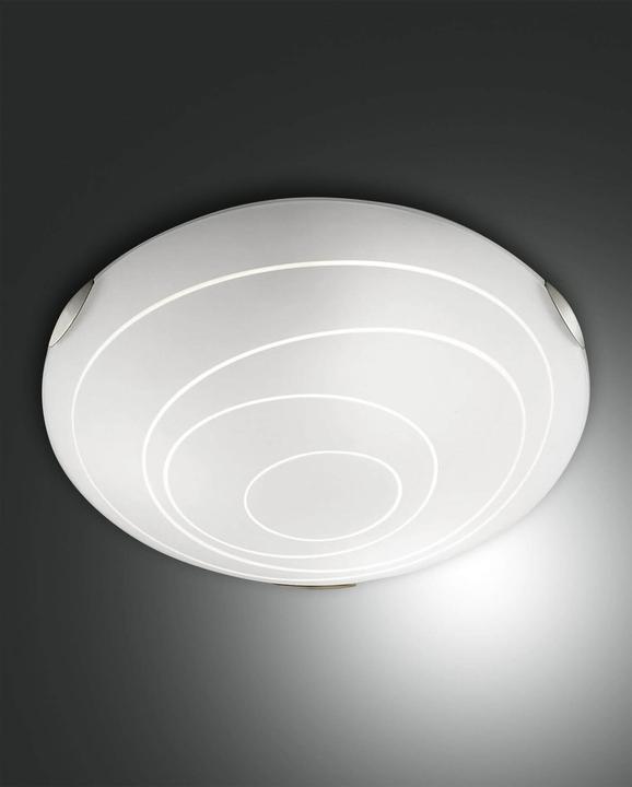 Actual product image Fabas Luce Kent ceiling light in white and satin nickel E27 500mm (E27)