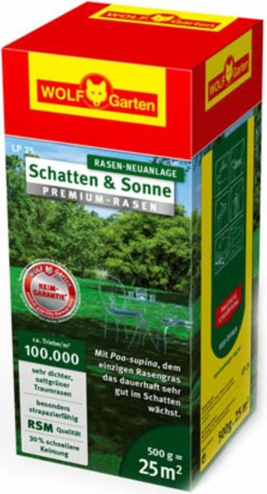 Image du produit Wolf-Garten Pelouse de qualité ombre & soleil LP25 (Graines de plantes)
