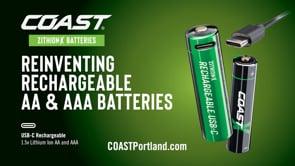 Produktbild Coast Zithion-X USB-C (4 Stk., AAA, 750 mAh)