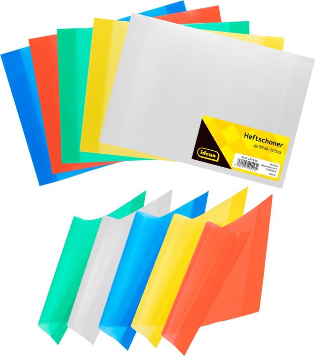 Image du produit Idena Protège-cahier A4 2x 5 couleurs transparent (A4, Couverture rigide)