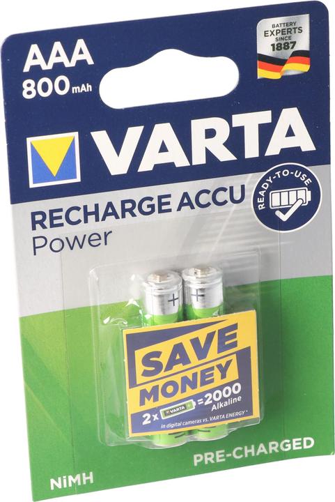 Varta Recharge Accu Power (2 Stk., AAA, 800 mAh)