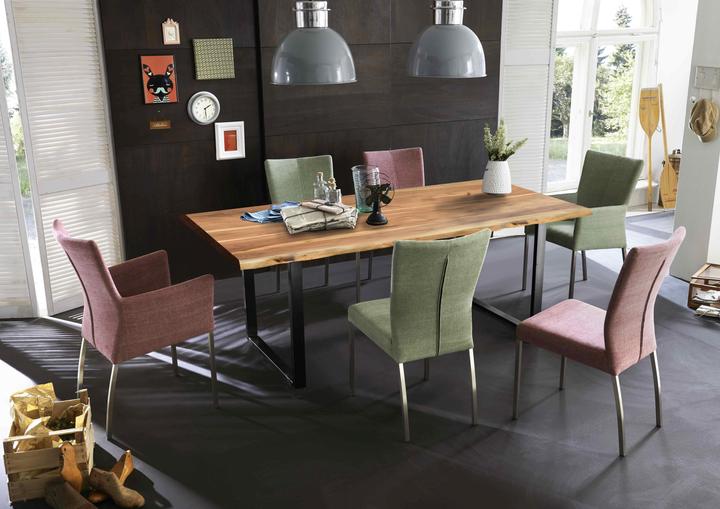 Image du produit SIT Möbel Table en bois massif Ux3.6 Acacia naturel antique noir antique (200 x 76 x 100 cm)