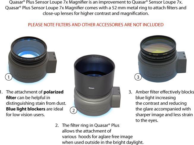 Visible Dust Quasar Plus Sensor Lupe 7x 52 mm Filtergewinde