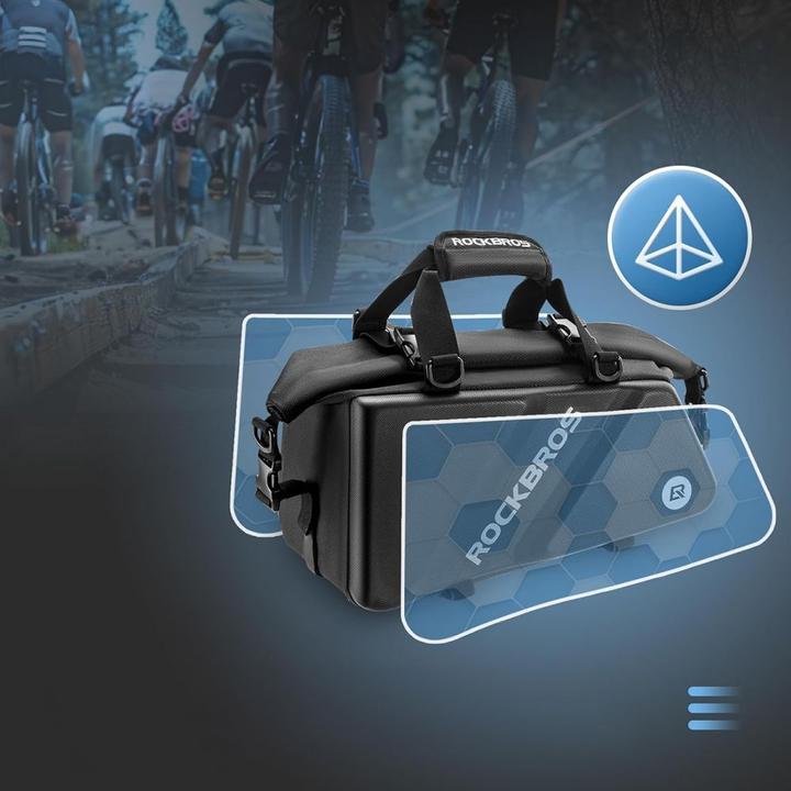 Produktbild Rockbros 30140090001 bicycle bag for trunk 11.6l - black (11.60 l, Gepäckträgertasche)