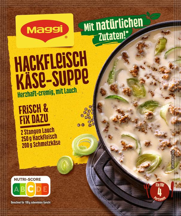 Immagine prodotto Maggi FIX Zuppa di carne macinata e formaggio con porri (46 g)