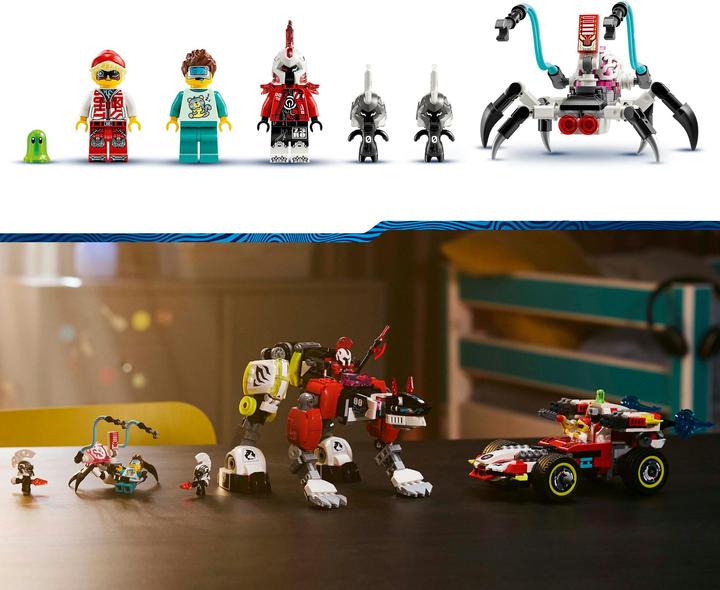 Image du produit LEGO Coopers Tiger-Mech und Zeros Hot Rod Auto (71497, LEGO Dreamzzz)