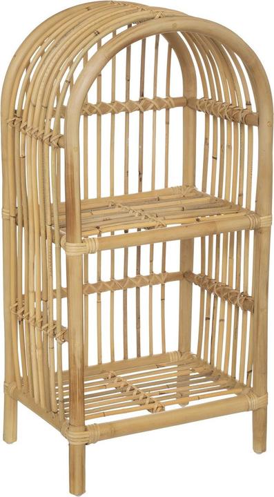 Atmosphera Bücherregal aus Rattan, beige