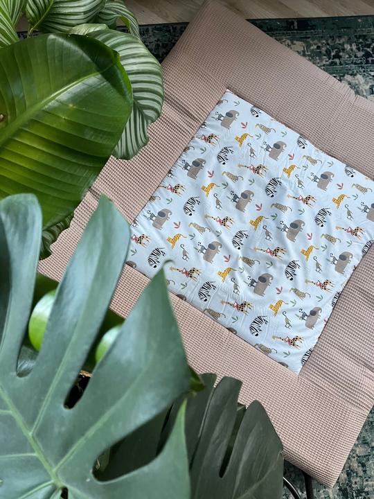 Image du produit Ullenboom Tapis d'éveil piqué gaufré sable savane 140 x 140 cm