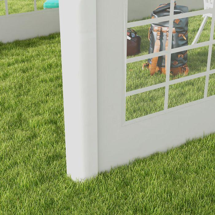 Actual product image Swisshandel24 Seitenteil mit Fenster, Seitenwand für Pavillon ca. 6 x 2 m Seitenplane Ersatzwand für Partyzelt, We (600 cm, 597 cm)