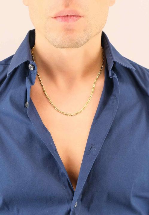 Image du produit Muau Carrera (Or jaune, Or blanc, or rose ou tout simplement en argent ici. Les colliers peuvent être portés en combinaison avec des boucles d'oreilles élégantes ou des bracelets comme des vénitiens ou des ancres., 50 cm)