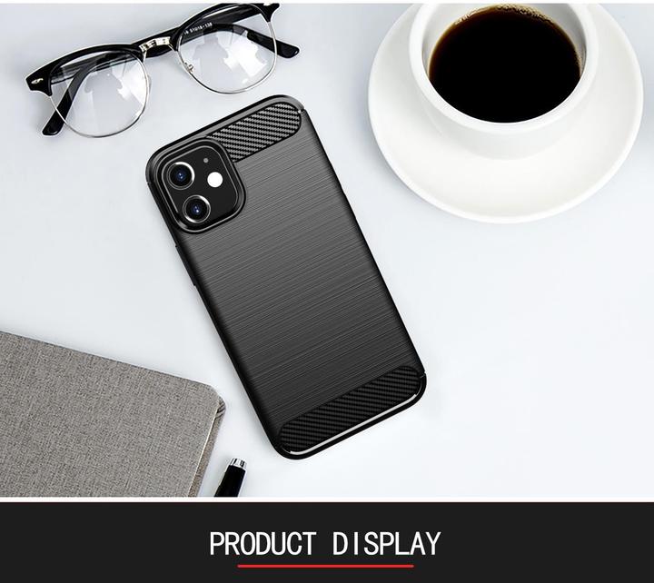 Image du produit Cadorabo TPU Ultra Slim carbon edelstahl Combi Cover (Apple iPhone 12 mini)