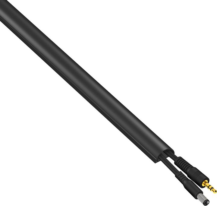Produktbild Steffen D-Line Kabelkanal halbrund 20x10mm 2m schwarz (Kabelkanal, 200 cm)