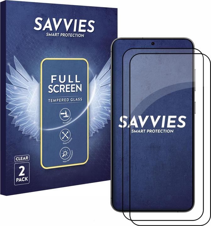 Immagine prodotto Savvies Protezione dello schermo in vetro blindato a schermo intero (2 Pezzo/i, Samsung Galaxy S24+)