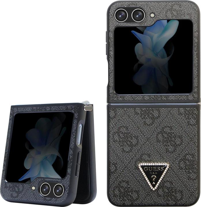 Image du produit Guess 4G Triangle Case Metal Logo pour F731B Samsung Galaxy Z Flip5 - noir (Samsung Galaxy Z Flip5)