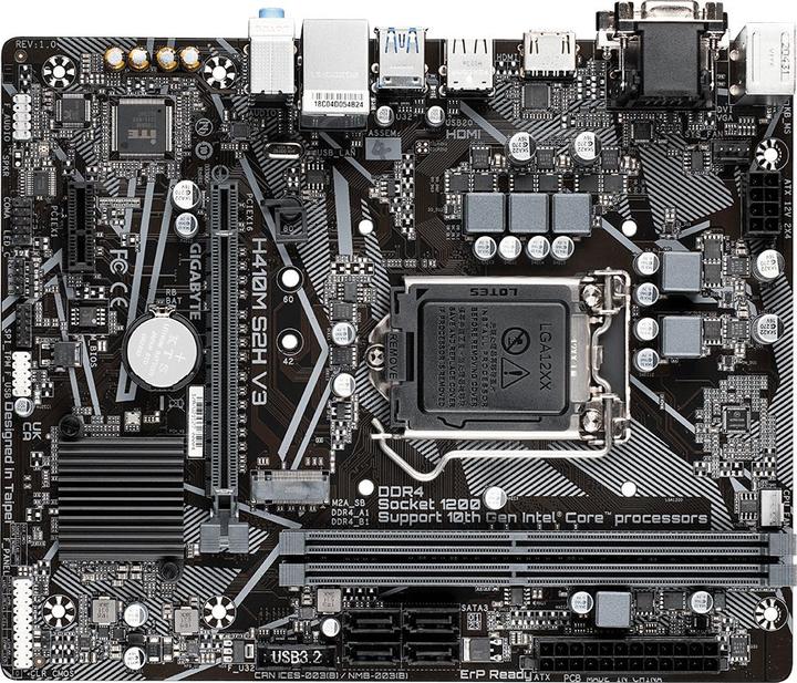 Produktbild Gigabyte MB S2H V3 H410,S1200,mATX,Intel (LGA 1200, Intel H510, mATX)