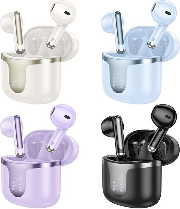 Immagine prodotto Hoco Wireless headphones wireless bluetooth earphones TWS EQ7 milky white