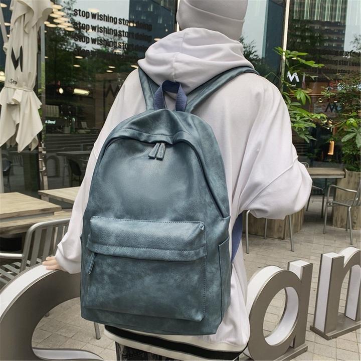 Immagine prodotto Only-Bags.Store Zaino a tinta unita di grande capacità, zaino da studente per il tempo libero, zaino da computer