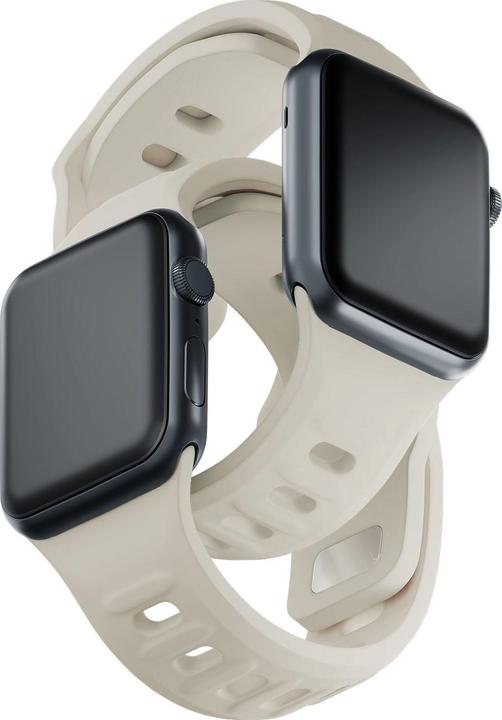 Actual product image 3MK Silicone Watch Strap beżowy/beige dla Apple Watch 38/40/41mm (Silicone, Stainless steel)