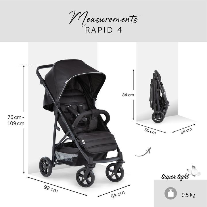 Immagine prodotto Hauck Buggys & Sportwagen Buggy Rapid 4 inkl. XXL Zubehörpaket & Buggy-Lenkrad