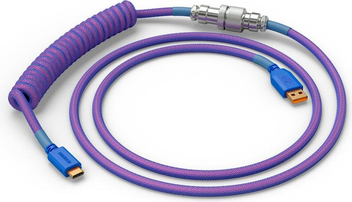 Immagine prodotto Glorious GMMK Coiled Cable Nebula, cavo a spirale, USB-C/USB-A - viola/argento