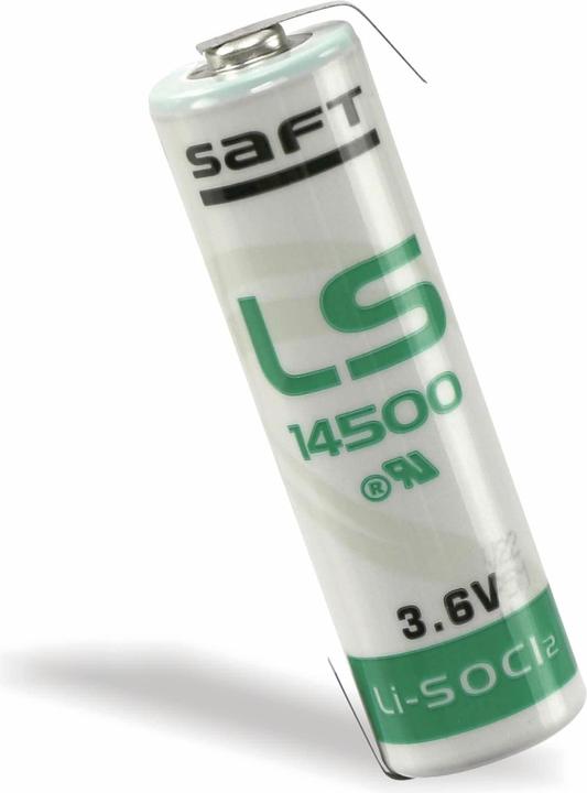 Produktbild Saft Lithium-Batterie LS 14500-CNR AA, mit Lötfahne, 3,6 V-, 2600 mAh (1 Stk., AA, 2600 mAh)