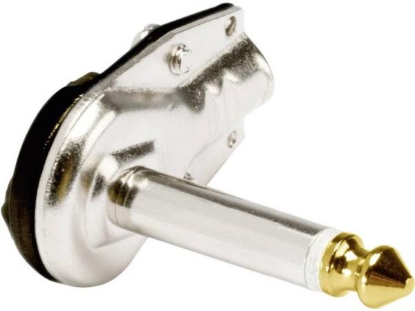 Produktbild Hicon HI-J63MA05 Klinken-Steckverbinder 6.35 mm Stecker gewinkelt Polzahl 2 Schwarz 1 St.