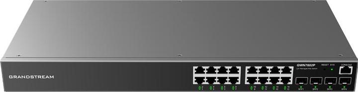 Actual product image Grandstream GWN7802P, Managed Switch, 16x Gigabit ports, 4x SFP, 16x Poe, L2 layer (16 Ports)