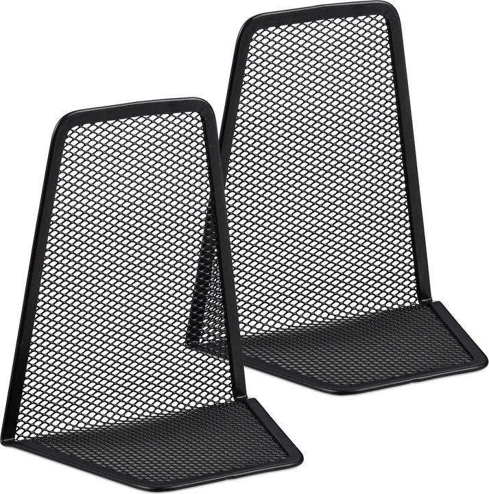 Actual product image Relaxdays Set of 2 Bookends for Shelves (12.5 x 9 x 14.5 cm)
