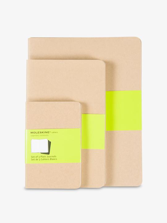 Actual product image Moleskine Cahier Large Set of 3 (130 x 210 mm, Plain, Soft cover)