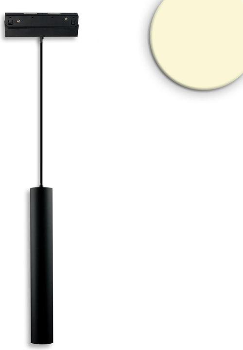 Immagine prodotto Isoled Track48 Lampada a sospensione per tubi, nera, 7W, 36°, UGR<19, 48V DC, 3000K, CRI90, dimmerabile