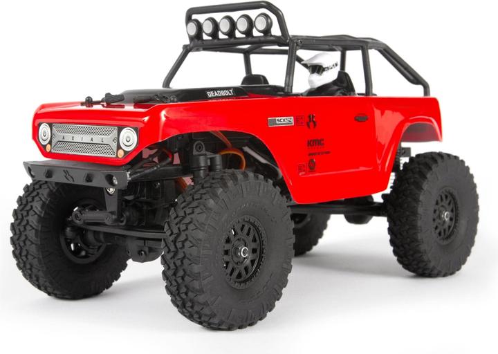 Image du produit Axial SCX24 Deadbolt Electric Brushed Crawler 4WD 1:24 RTR rouge (RTR Prêt à fonctionner)