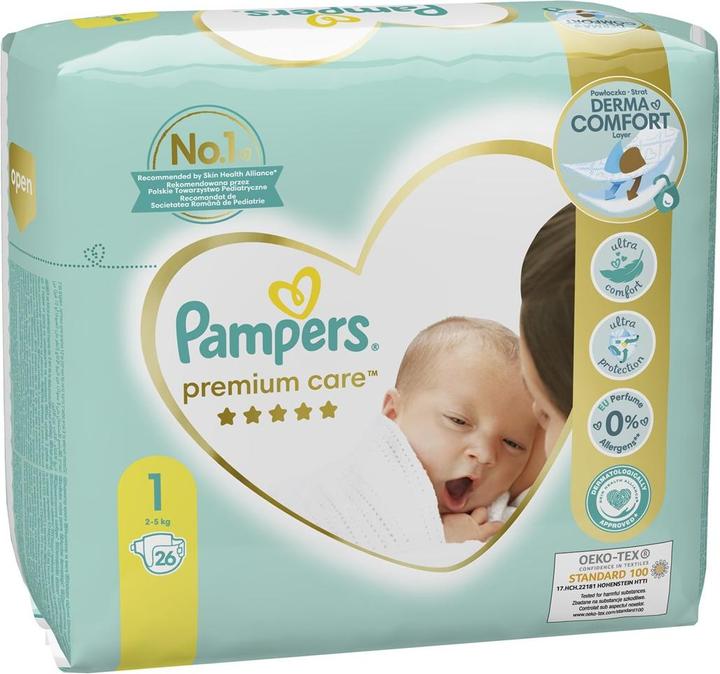 Image du produit Pampers Premium Care (Taille 1, Pack, 26 pièce(s))