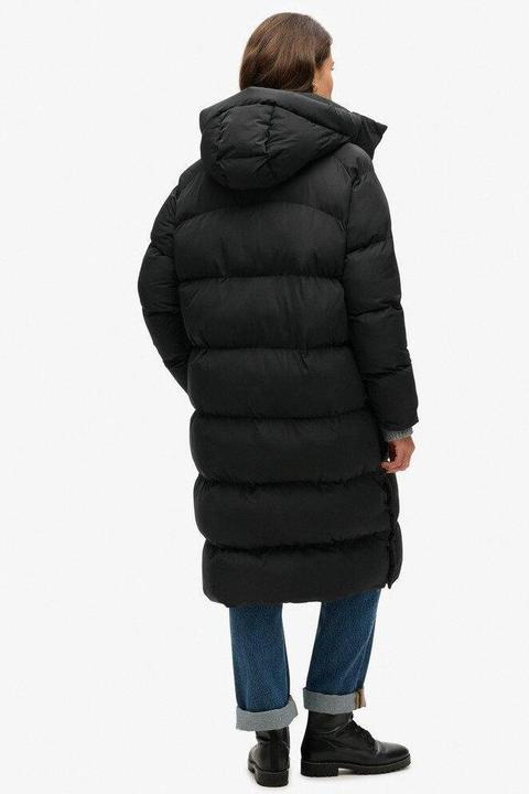 Produktbild Superdry lange daunenjacke mit kapuze, damen (XS)