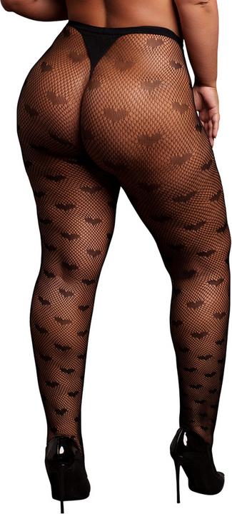 Produktbild Le Désir Heart Patterned Tights - Plus Size - Black